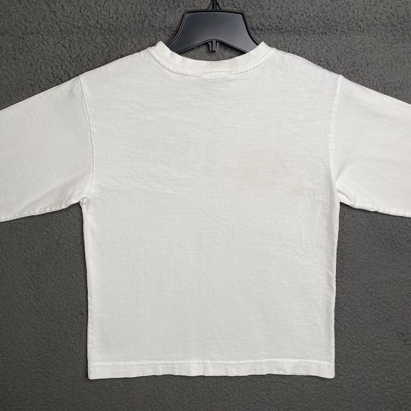 GUESS JEANS USA T-Shirt White Long Sleeve Womens Small Classic Spellout Logo - Picture 11 of 16